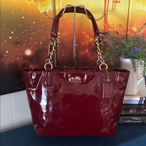 Coach Madison Patent Leather Tote